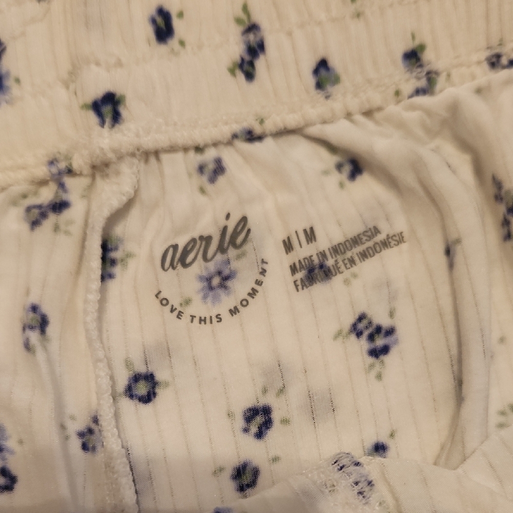 Aerie White & Blue Pajama Pants - M - Picture 2 of 3